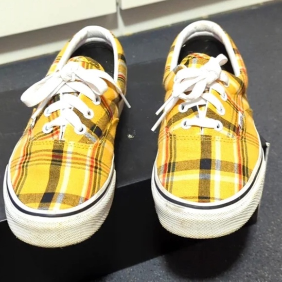 Yellow Plaid Era Vans W6.5/M5 - Picture 1 of 5